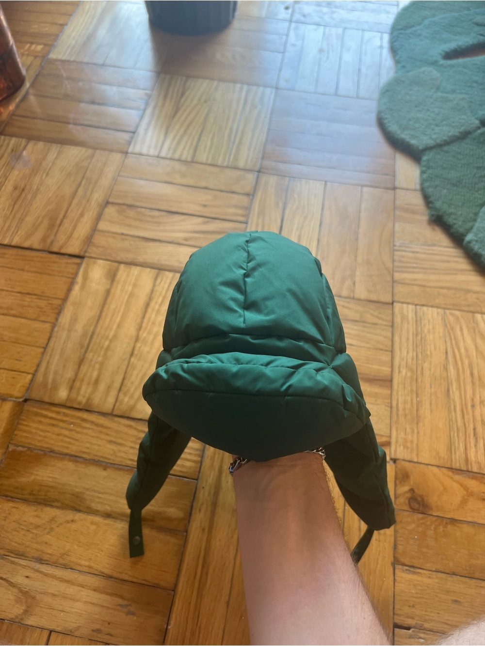 lululemon athletica Dark Green Puffer Trapper Hat